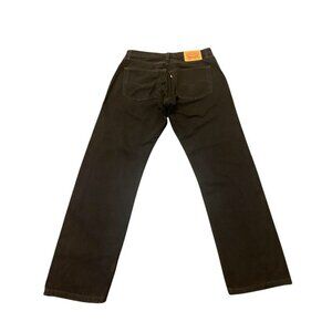 Levi's 505 Men's Regular Fit Denim Black Jeans Size 36 x 32 Pants 5 Pocket